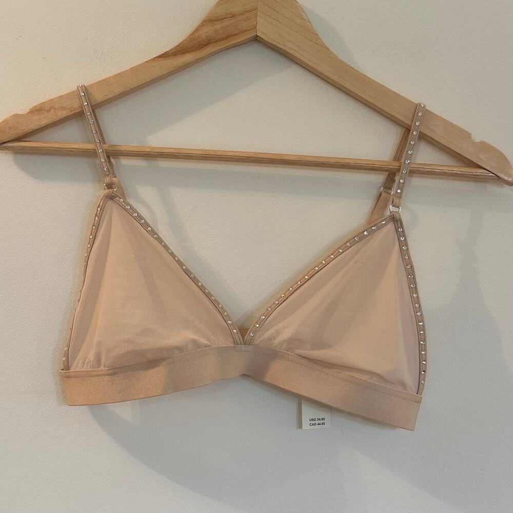 New aerie rhinestone bralette sz M